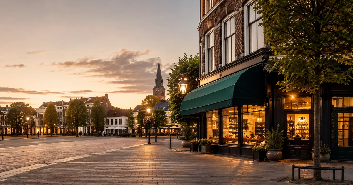 Sfeervol Brabants stadsplein als beeld bij webdesign Oosterhout dat een website oplevert die voor je werkt